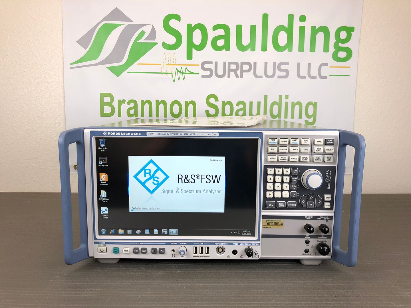 Rohde Schwarz FSW67 2 Hz - 67 GHz Signal Spectrum Analyzer Rohde Schwarz FSW67 2 Hz - 67 GHz Signal Spectrum Analyzer